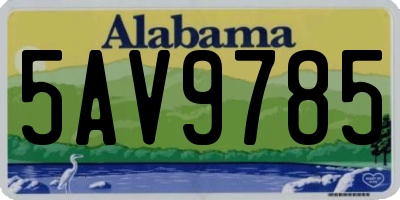 AL license plate 5AV9785