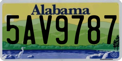AL license plate 5AV9787