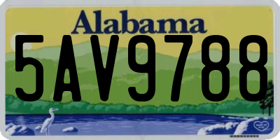 AL license plate 5AV9788