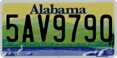 AL license plate 5AV9790