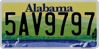 AL license plate 5AV9797