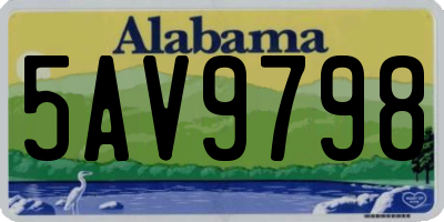 AL license plate 5AV9798