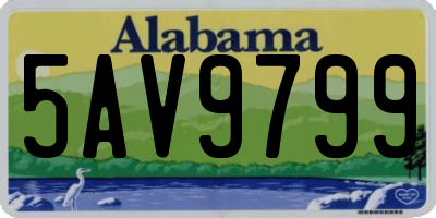 AL license plate 5AV9799