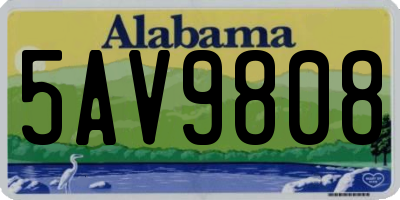 AL license plate 5AV9808