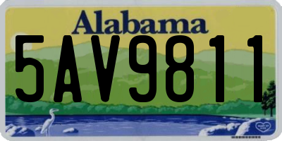 AL license plate 5AV9811