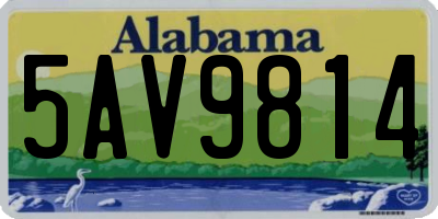 AL license plate 5AV9814