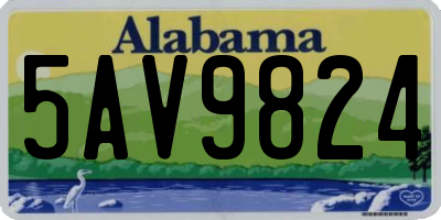AL license plate 5AV9824