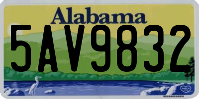 AL license plate 5AV9832