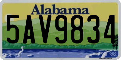 AL license plate 5AV9834