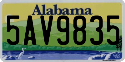 AL license plate 5AV9835