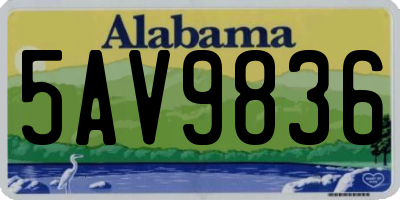 AL license plate 5AV9836