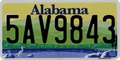 AL license plate 5AV9843