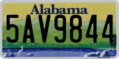 AL license plate 5AV9844