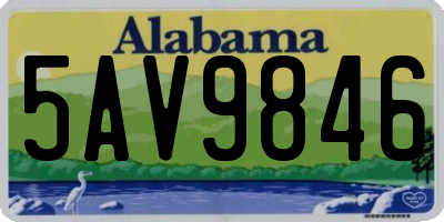 AL license plate 5AV9846