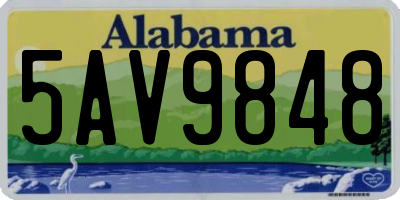 AL license plate 5AV9848