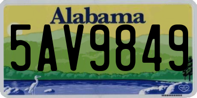 AL license plate 5AV9849