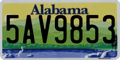 AL license plate 5AV9853