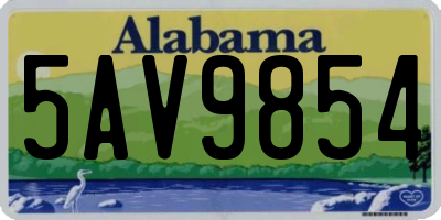 AL license plate 5AV9854