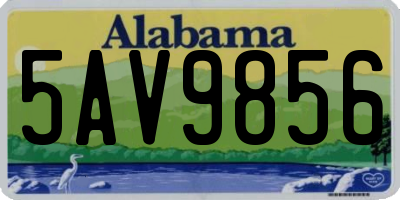 AL license plate 5AV9856