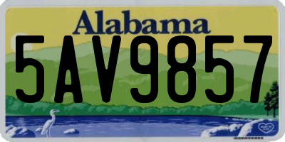 AL license plate 5AV9857