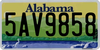 AL license plate 5AV9858