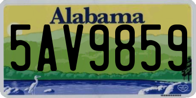 AL license plate 5AV9859