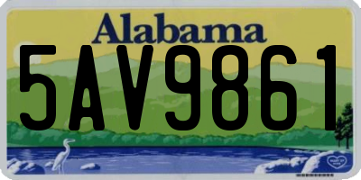 AL license plate 5AV9861