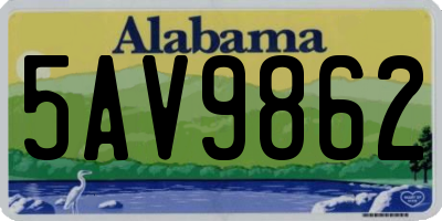 AL license plate 5AV9862