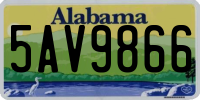 AL license plate 5AV9866