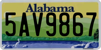 AL license plate 5AV9867