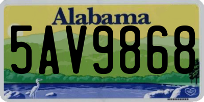 AL license plate 5AV9868