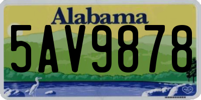 AL license plate 5AV9878