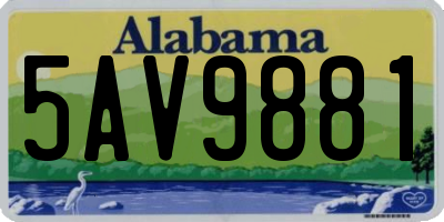 AL license plate 5AV9881