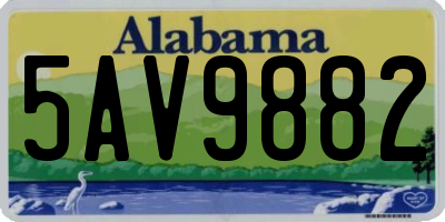 AL license plate 5AV9882
