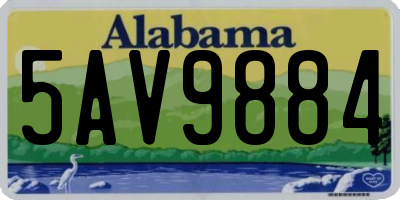 AL license plate 5AV9884