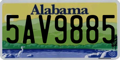 AL license plate 5AV9885