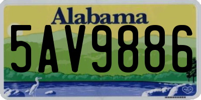 AL license plate 5AV9886
