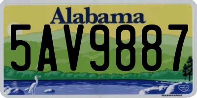AL license plate 5AV9887