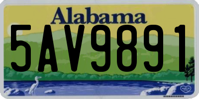 AL license plate 5AV9891