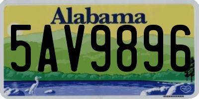 AL license plate 5AV9896