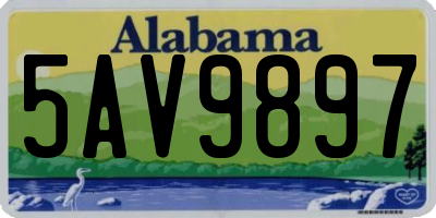 AL license plate 5AV9897