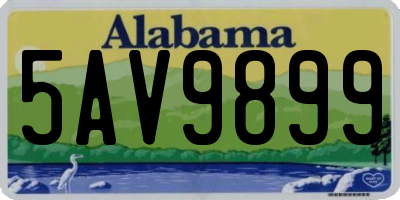 AL license plate 5AV9899