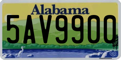 AL license plate 5AV9900