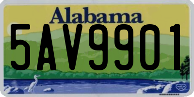 AL license plate 5AV9901