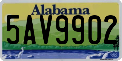 AL license plate 5AV9902