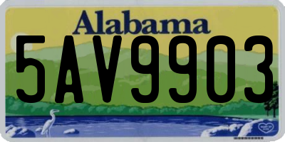 AL license plate 5AV9903