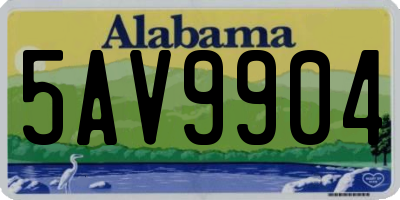 AL license plate 5AV9904