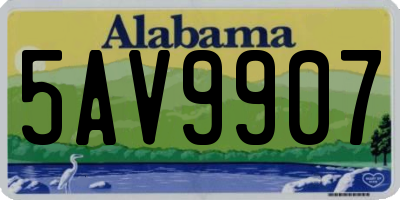 AL license plate 5AV9907