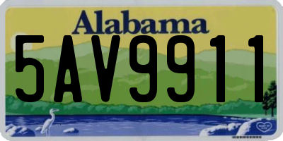 AL license plate 5AV9911