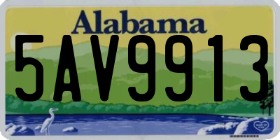 AL license plate 5AV9913